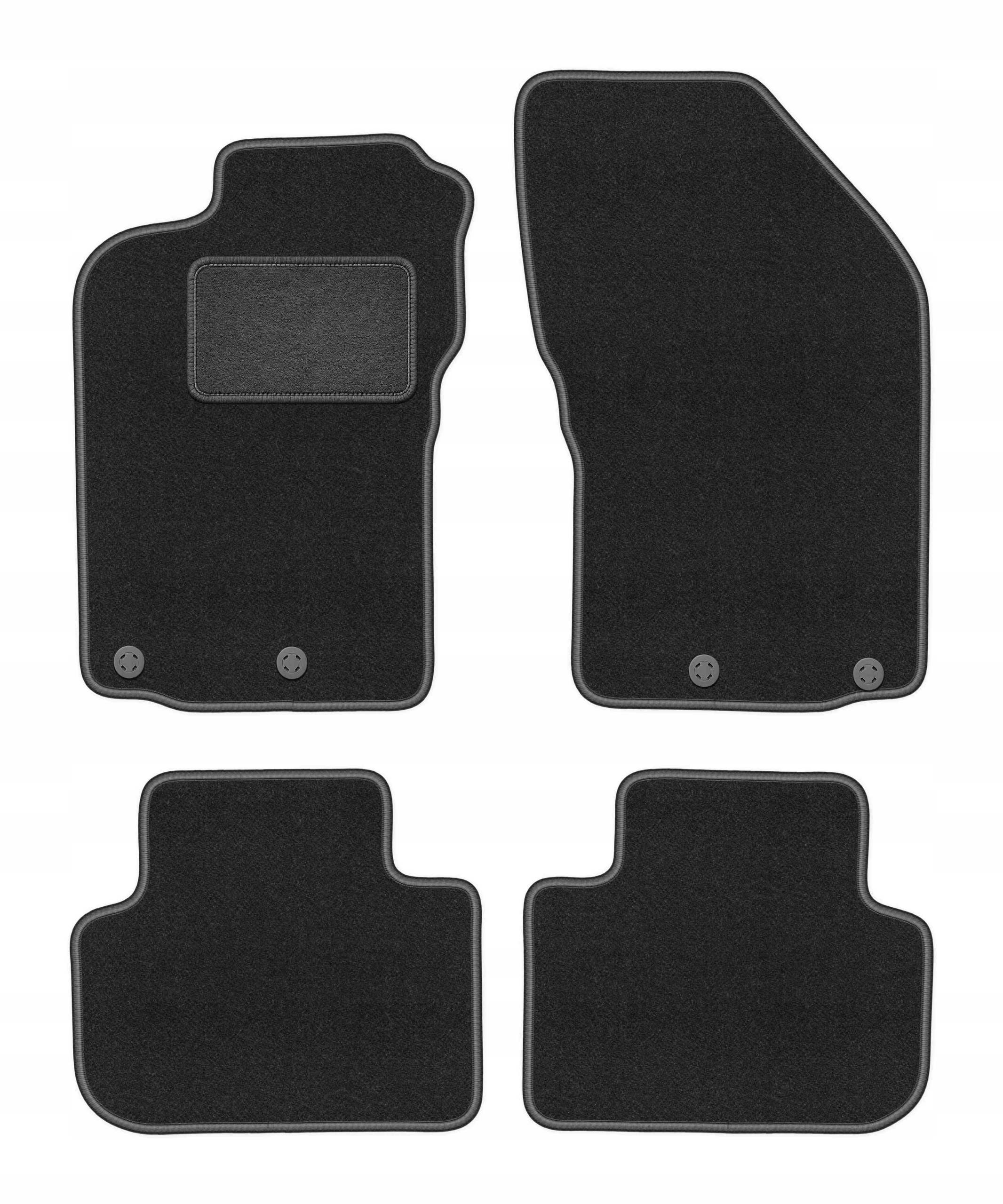 Velurové koberce pro Alfa Romeo 147 2000-2010 komplet Lux grafit 4 ks