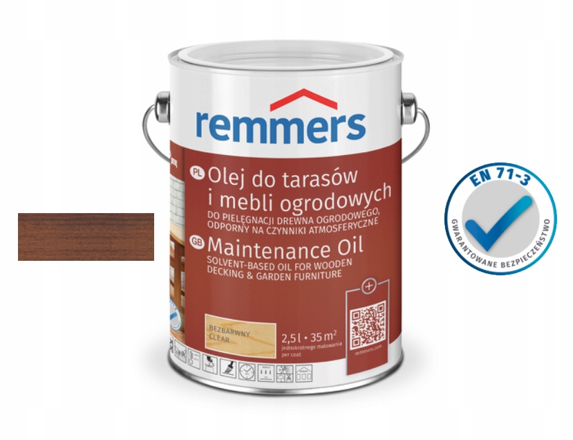 Remmers Olej na terasy a zahradní nábytek, ploty 2.5L Kaštan