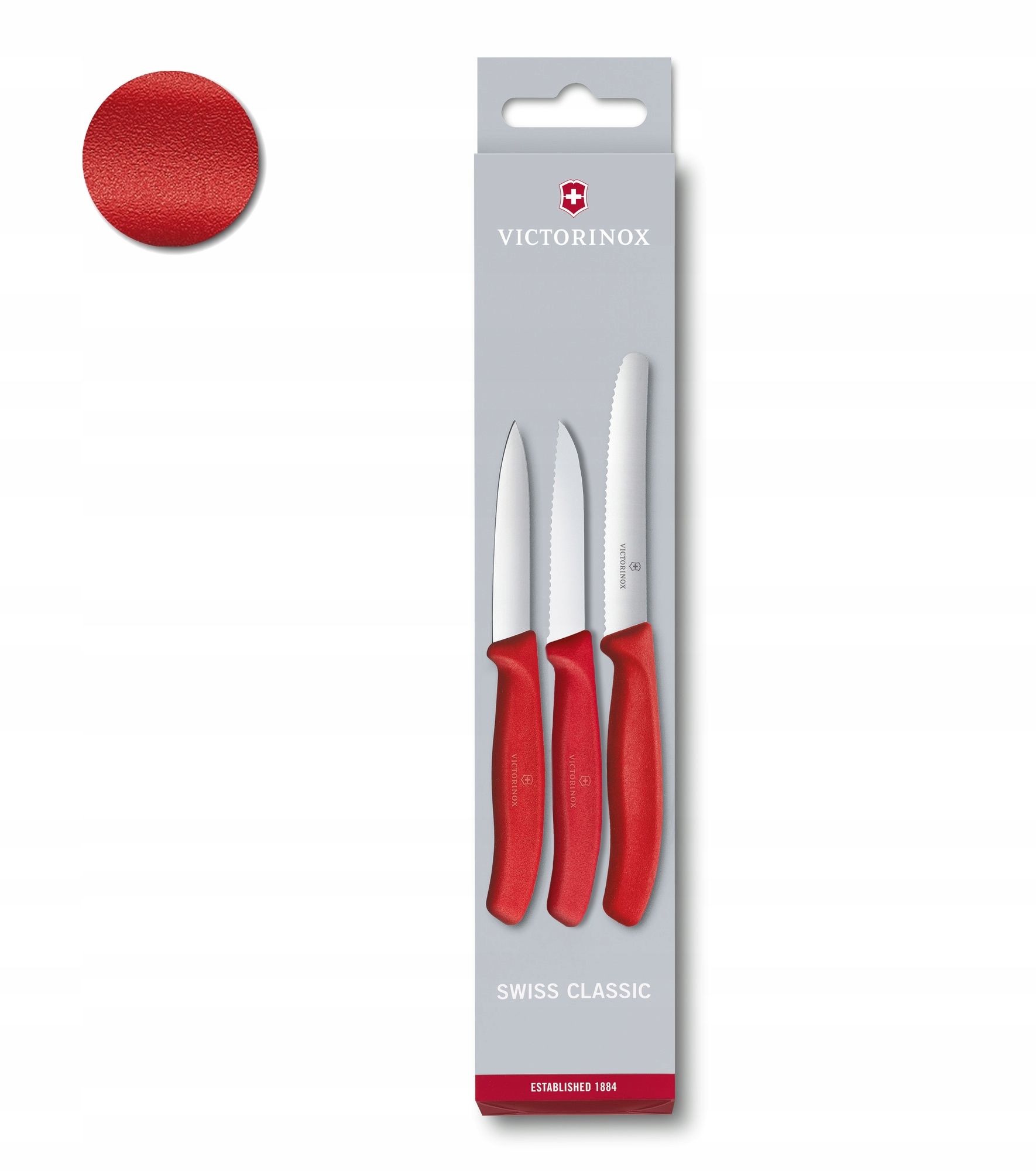 

noże kuchenne Victorinox,zestaw 6.7111.3, czerwone