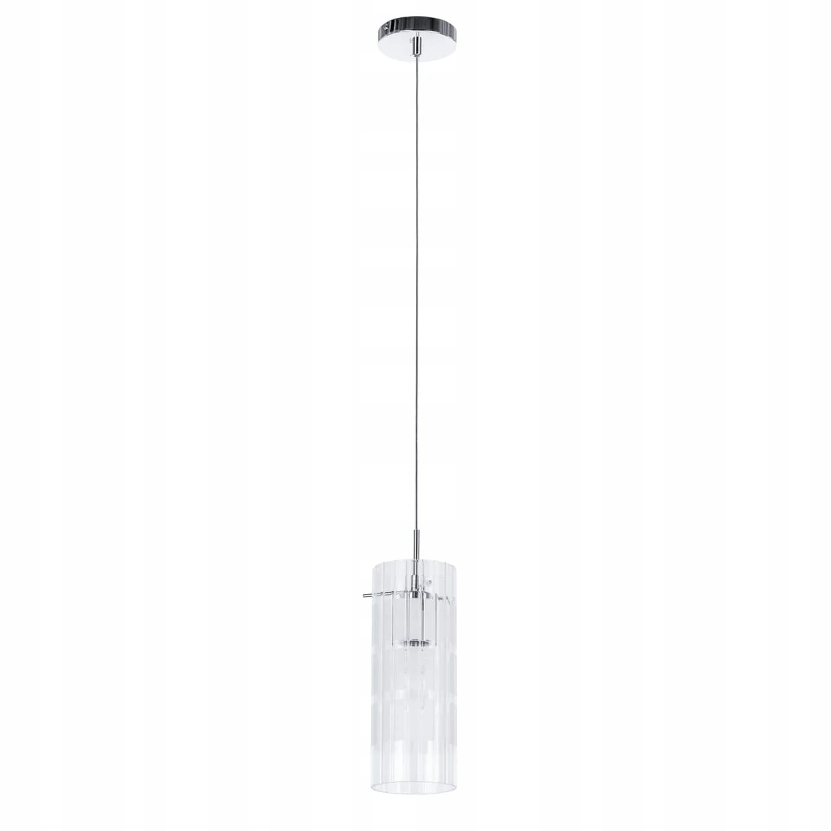 Italux Max Závěsná lampa Chrom Sklo Ø10 cm Moderní E27 60W