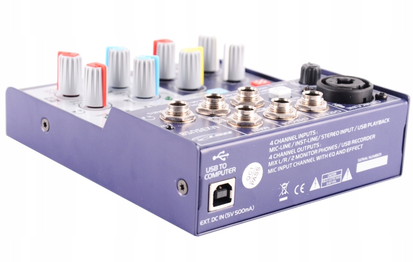 4kanálový mixér s Usb Bst MX35USB