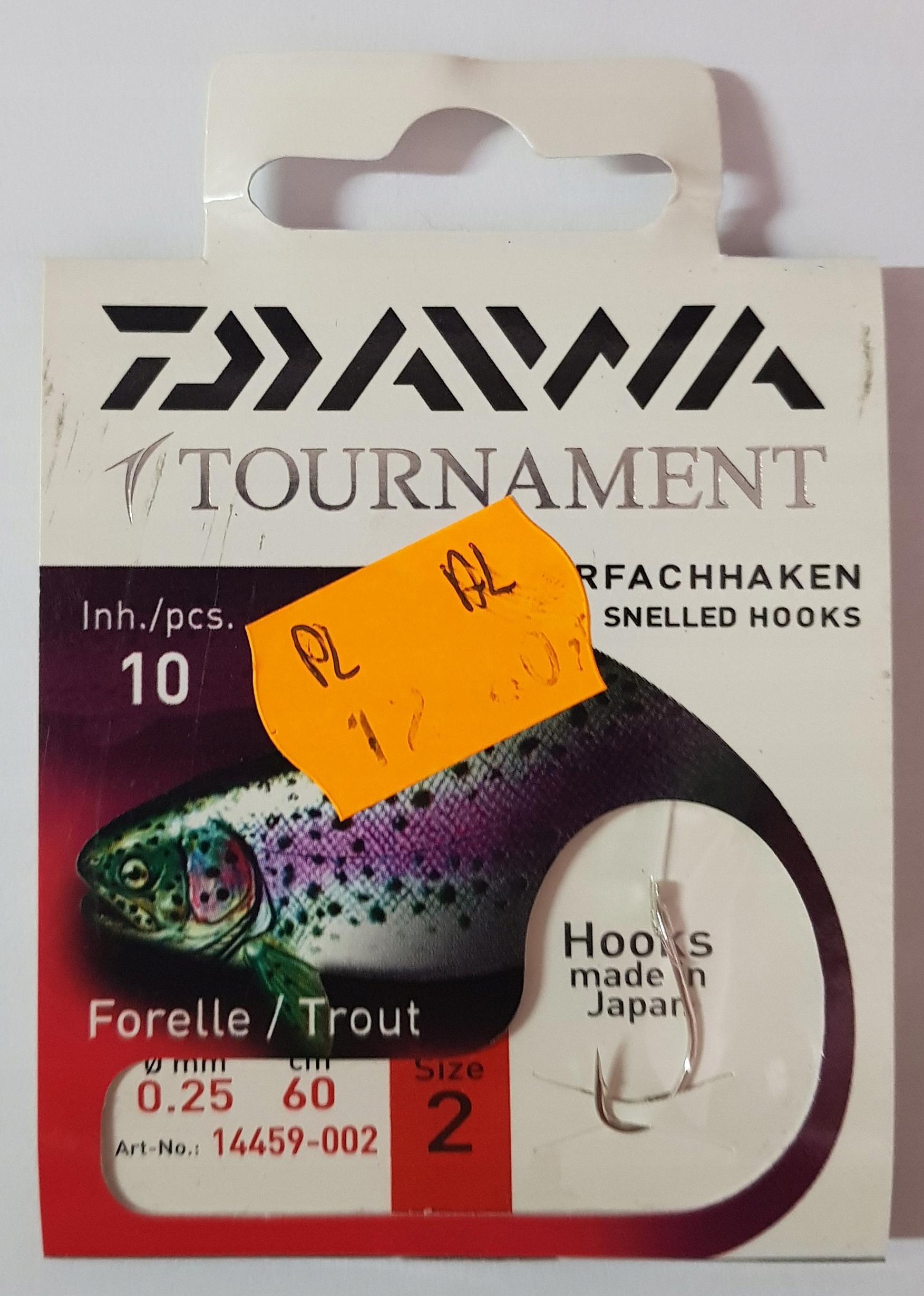 Haki z przyponem Daiwa Tournament – pstrąg nr 2