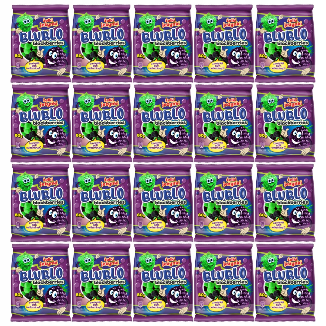 Levně Blublo Želé Bonbony ostružiny 80 g x 20 kusů