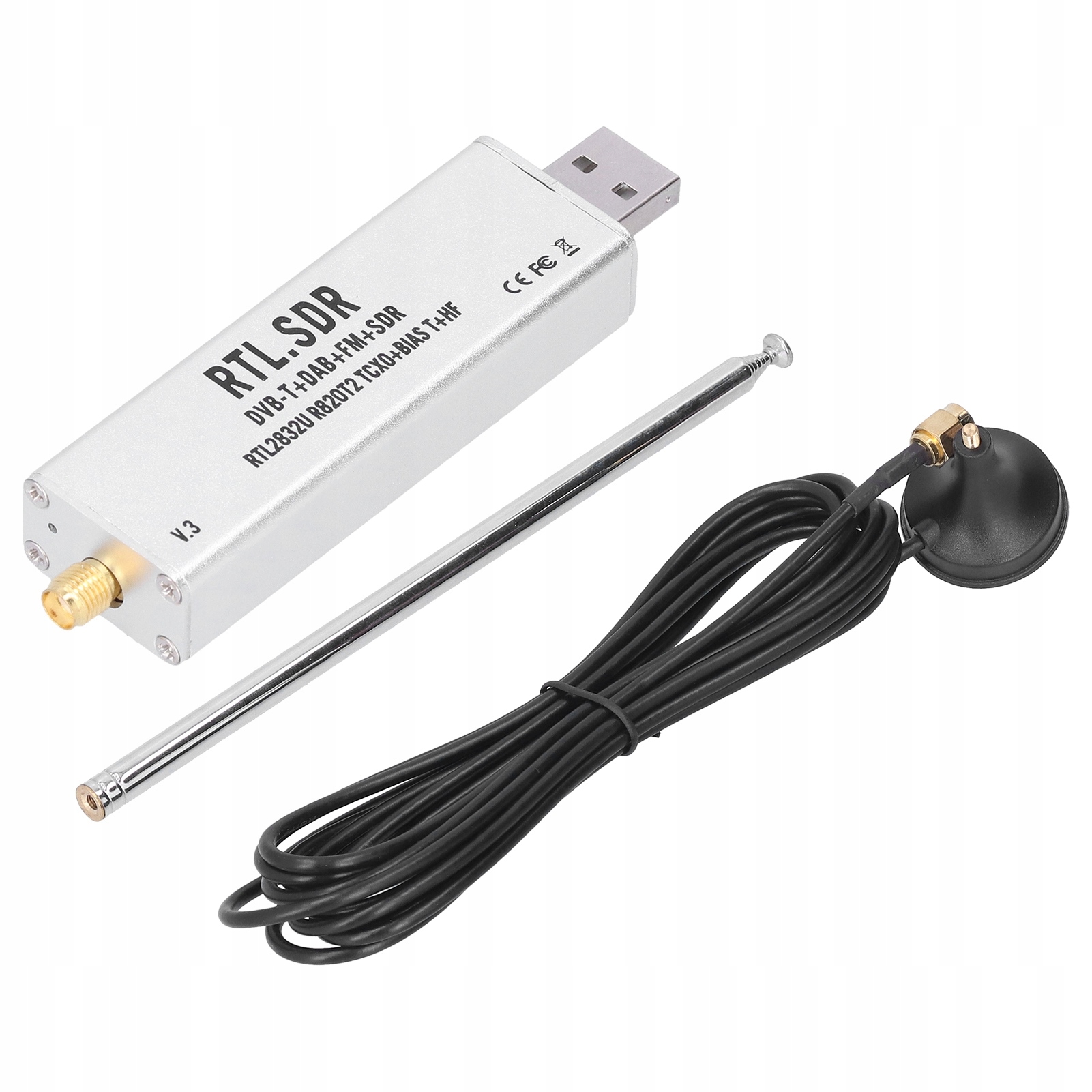 Sada Rádiového Skeneru Hf Rtl-sdr R820T2 V3 RTL2832U S Anténním Tunerem