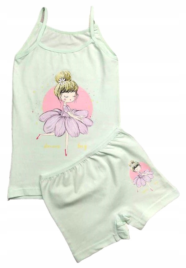 KOMPLET PODKOSZULKA KOSZULKA NA RAMIĄCZKACH BOKSERKI MAJTKI 4-5 LAT 104-110