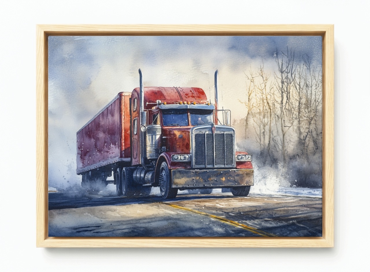 Obraz Rám Americký Box Americký Kamion Auto Truck Auto 60x40