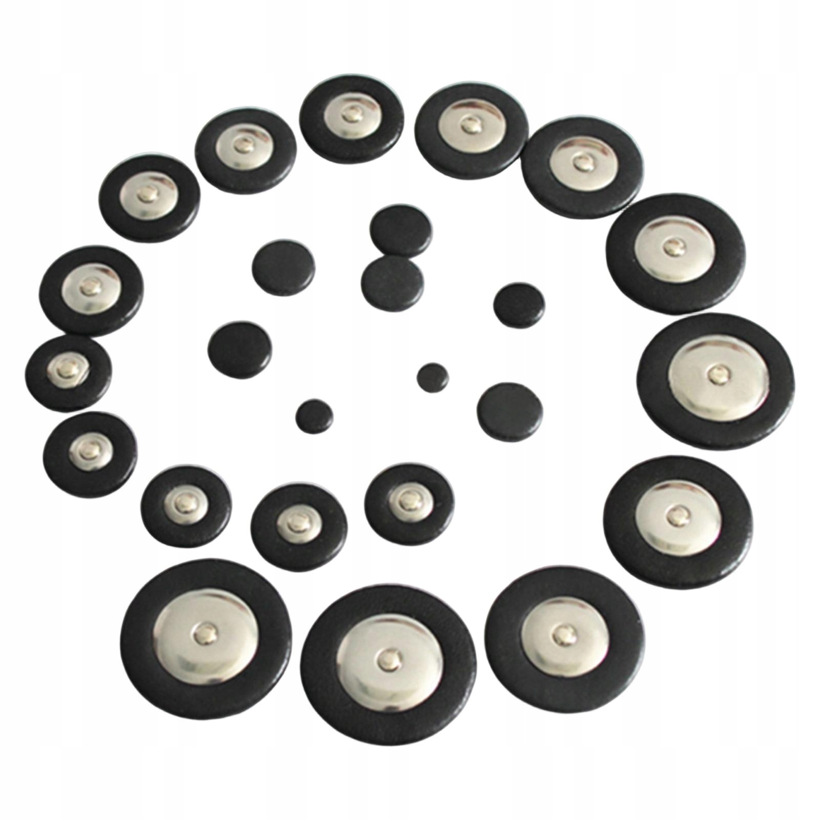 25Pcs Alto Sax Pads Set Professional Multi Size Practical Portable Black