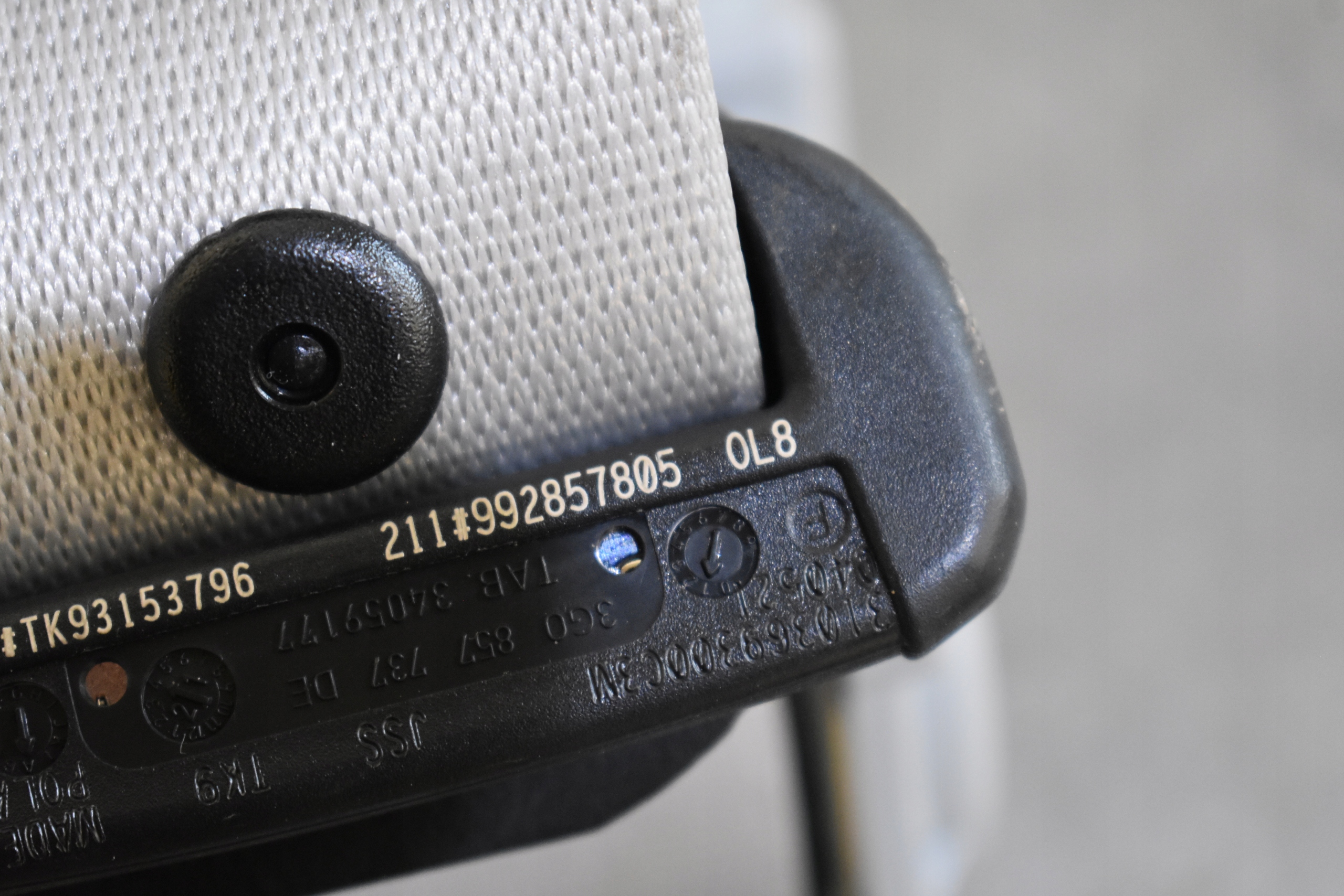 IDEALNY Gurten Sicherheits heck hinten grau PORSCHE 992 1