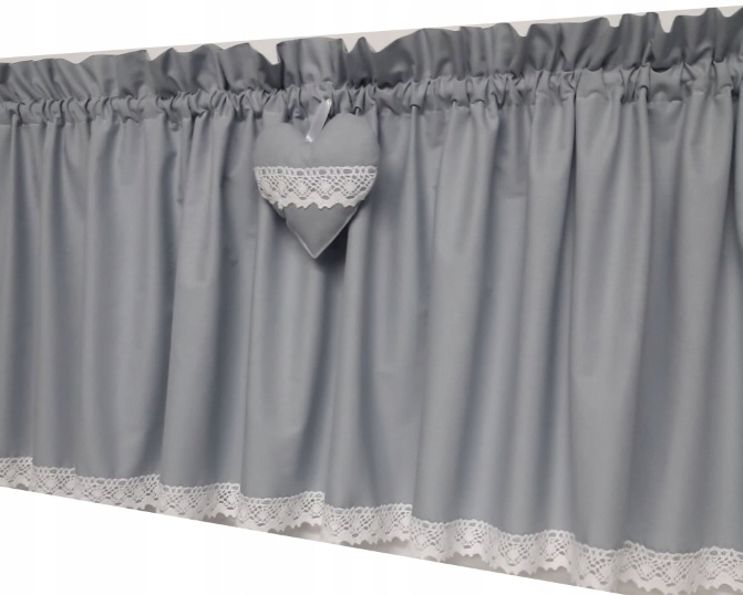 

prosta szara zazdrostka bawełniana 100x 40 cm
