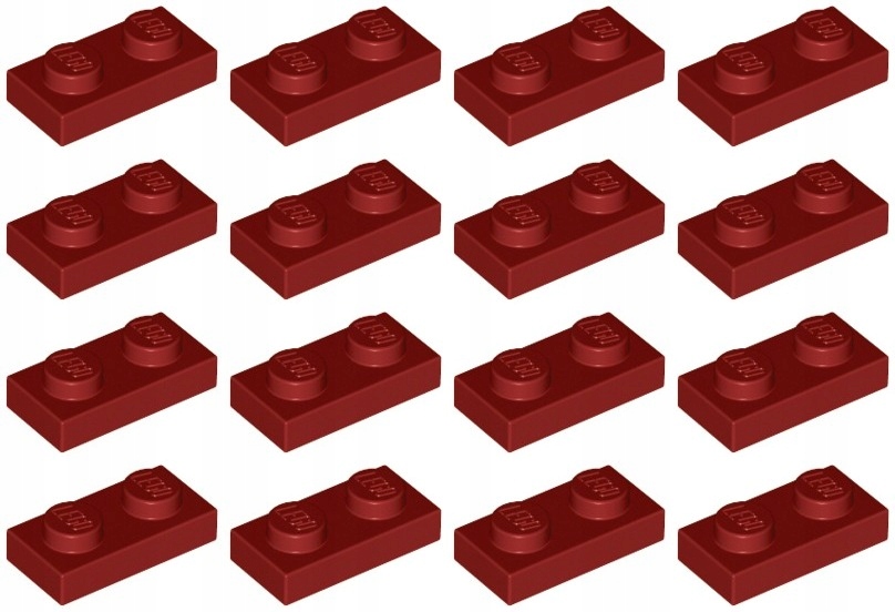 

Lego 3023 Płytka 1x2 czerwona ciemna (6g) 16 szt.