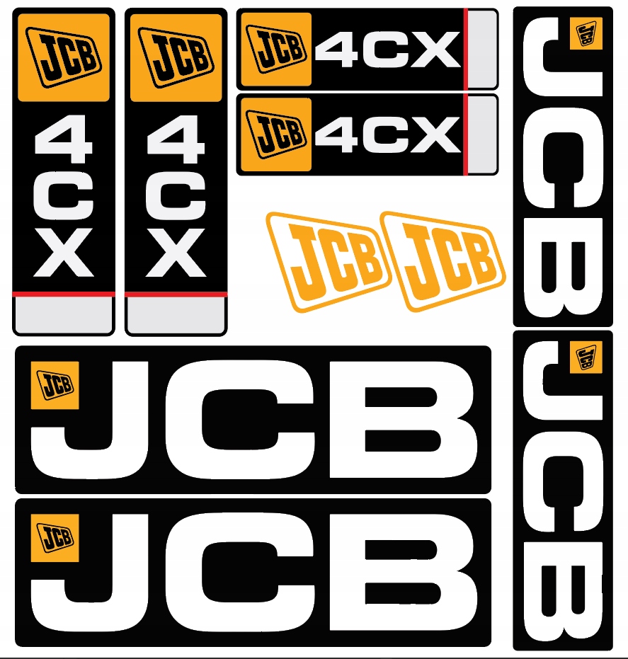 nálepka, logo na masku Jcb 4CX starý typ