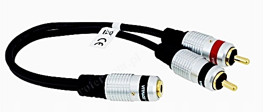 

Adapter Aux Gniazdo Jack 2X Wtyk Rca Hq