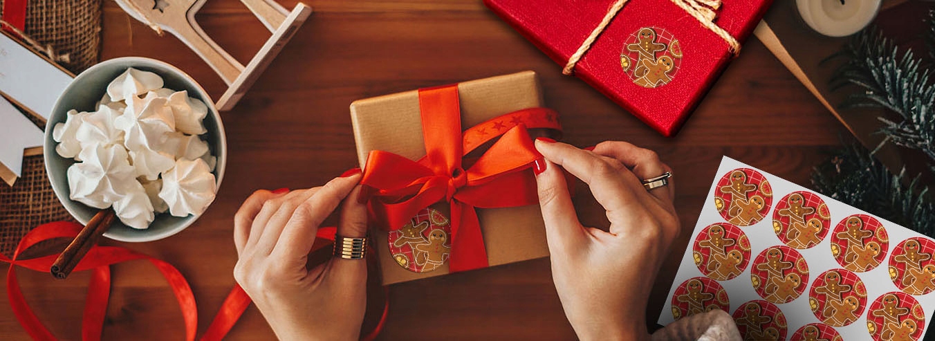 NAKLEJKI NA PREZENT BOŻONARODZENIOWE ŚWIĄTECZNE OZDOBY ZESTAW 24 SZT Stan opakowania oryginalne