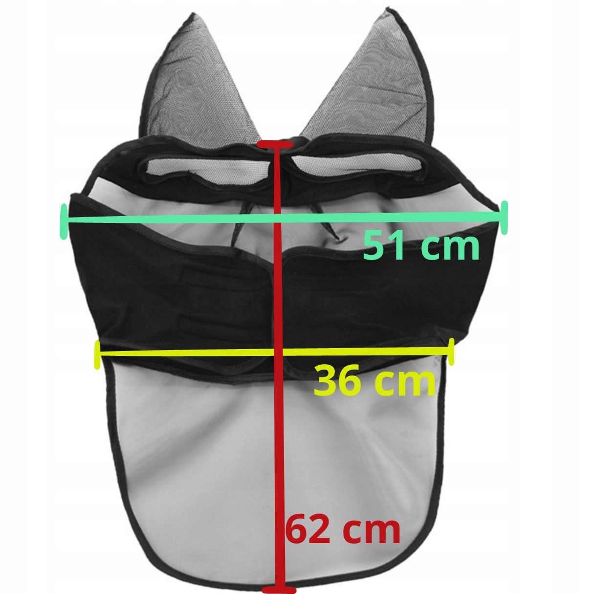 Maska dla konia przeciw OWADOM XFull czarna XL Kod producenta 824001-1