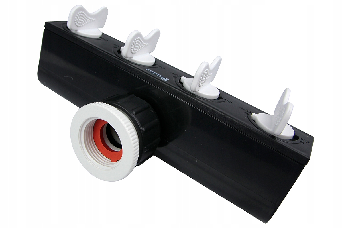 4x ROZDZIELACZ CZWÓRNIK zawór ADAPTER NA KRAN 1 CAL Z REDUKCJĄ na 3/4 wąż Marka Bradas