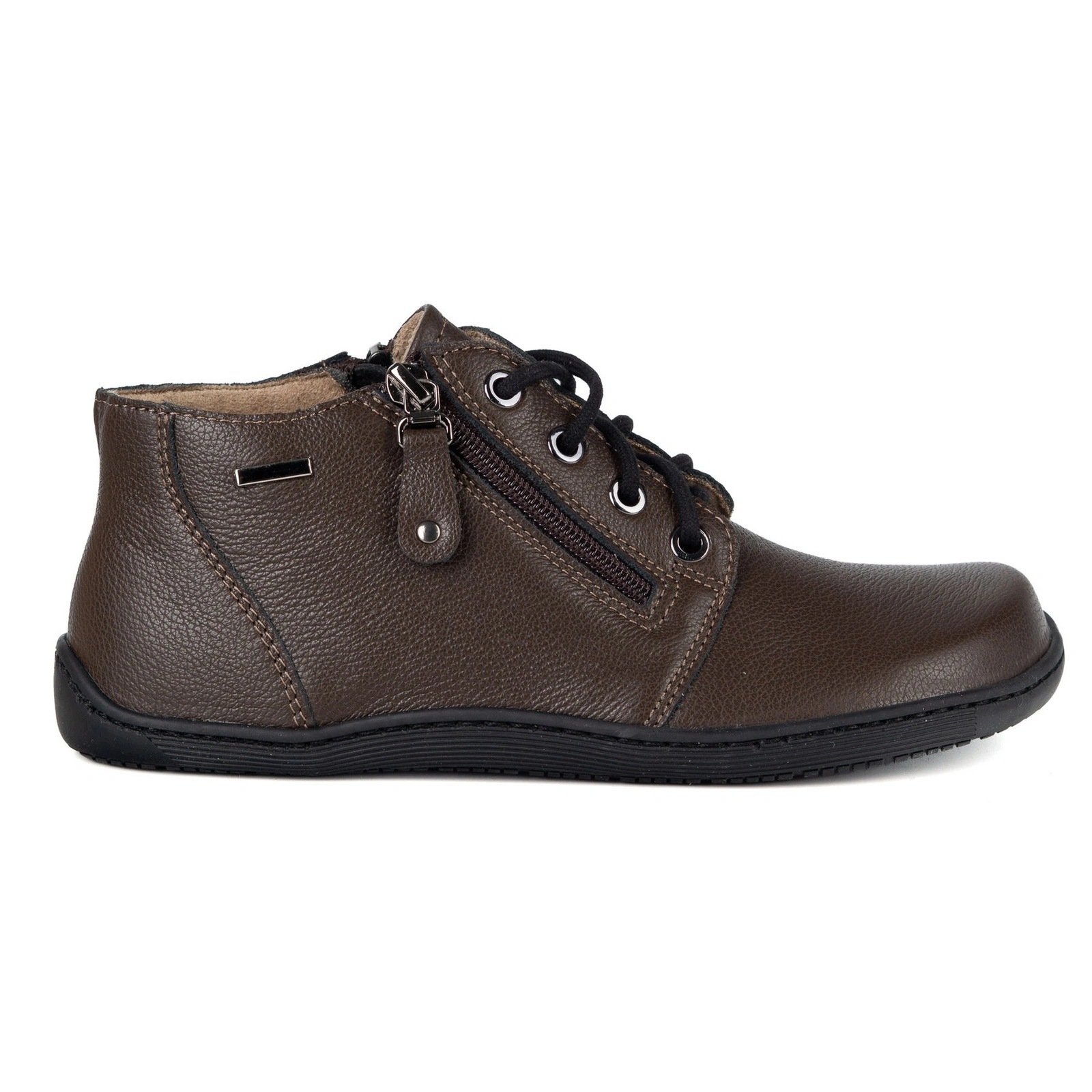 Dámské barefoot kožené boty nad kotník Olivier Rina 1348 hnědé 36