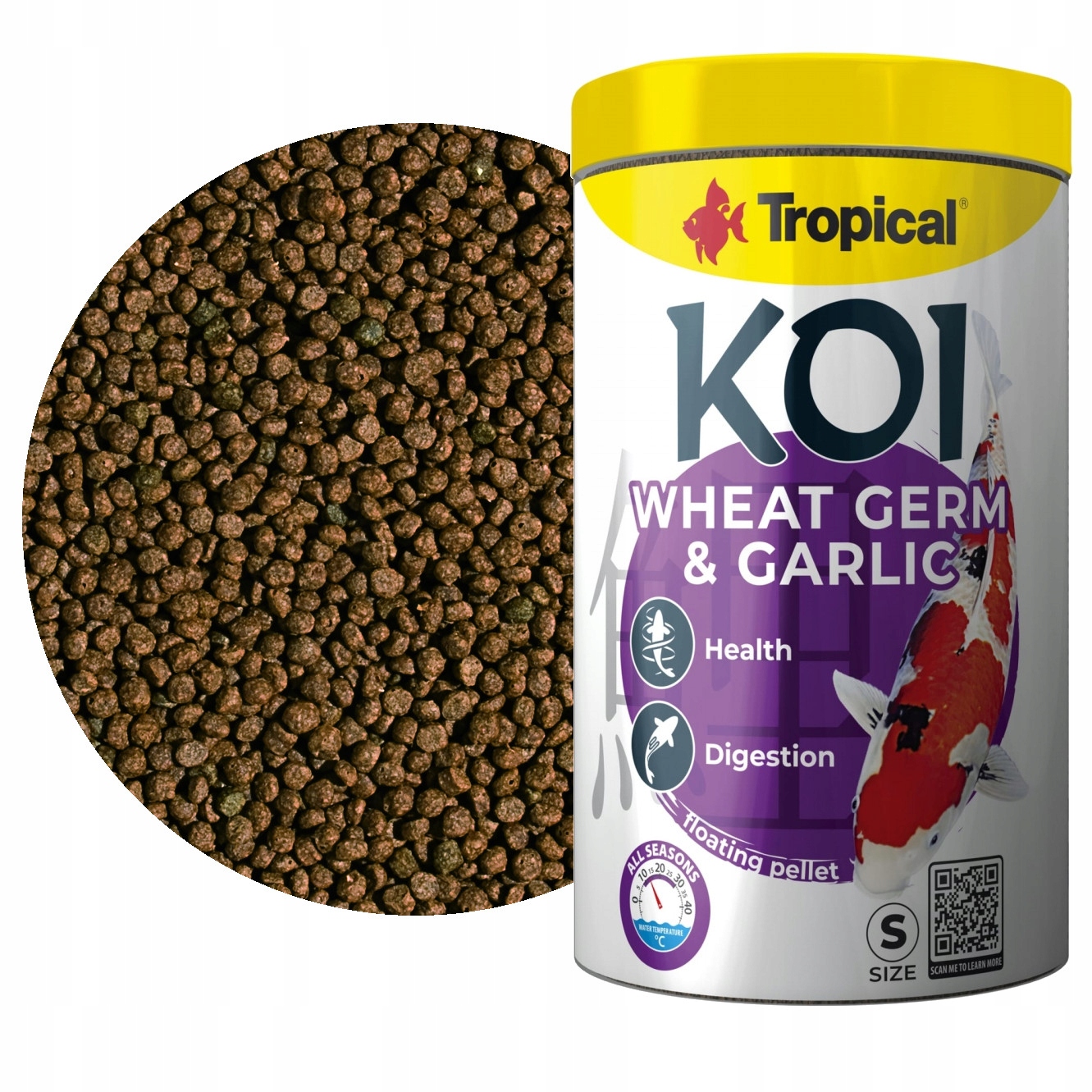 

Tropical Koi Wheat Germ&Garlic Pellet S 1L