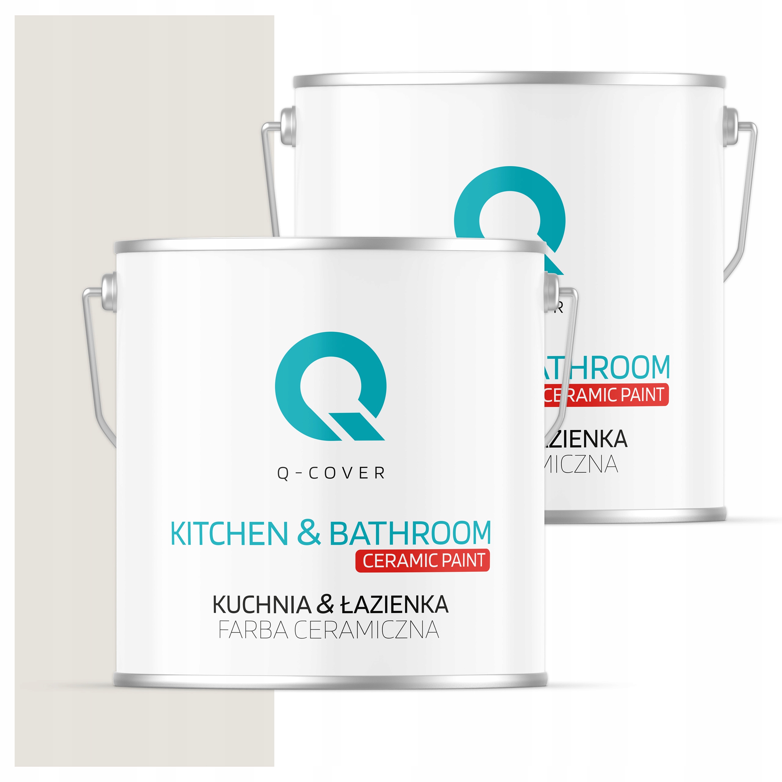 Farba do kuchyne a kúpeľne Umývateľná 5L Hlboká matná Biela rozbitá na sivú