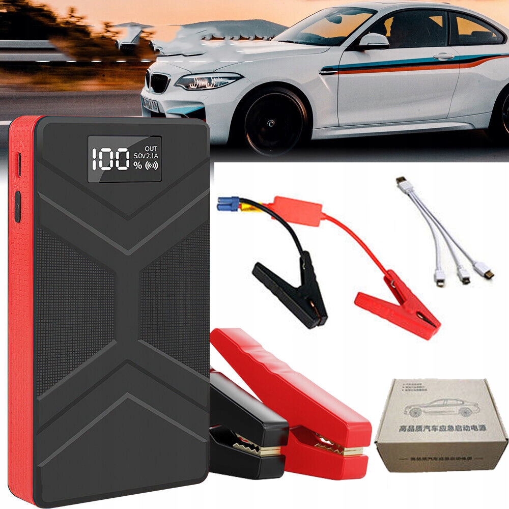 Výkonný Jump Starter Startovací Booster Powerbanka 12V Svítilna Sada 30000mAh