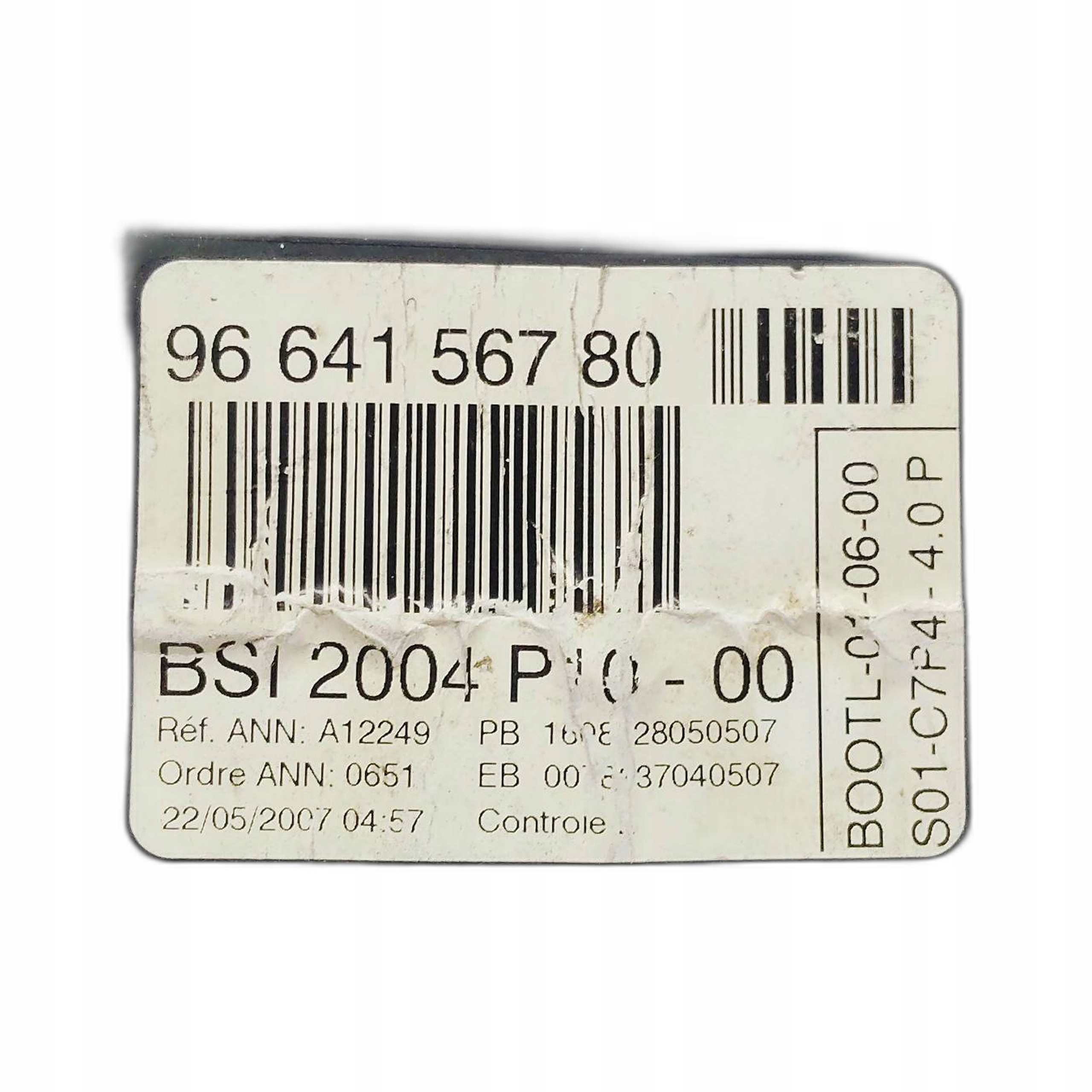 Module BSI Module fusibles Citroen C2 1.4 HDI 9664156780