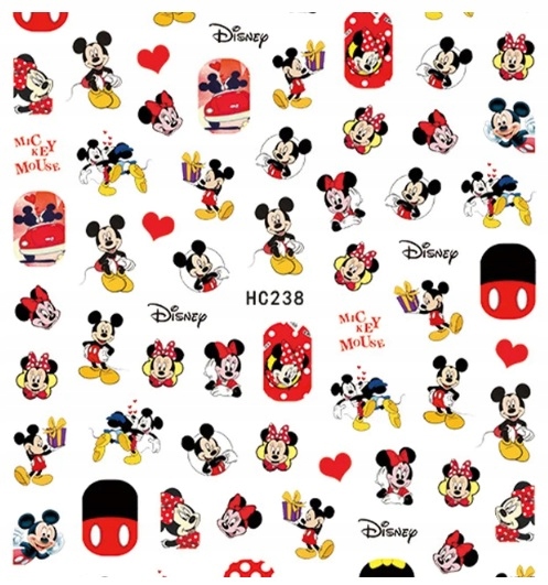 NAKLEJKI NA PAZNOKCIE SAMOPRZYLEPNE 3D POSTACIE Z KRESKÓWEK