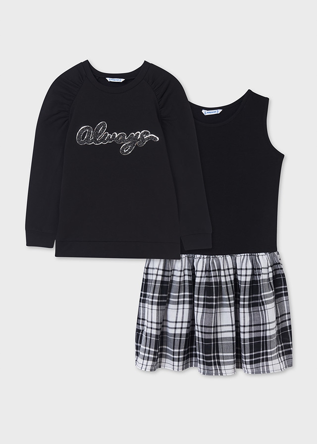 

Mayoral 7923 Sukienka Bluza Łączona krata r.140