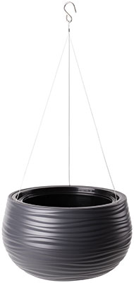

Donica Wisząca +wkład Kula Sahara śr.32cm Antracyt