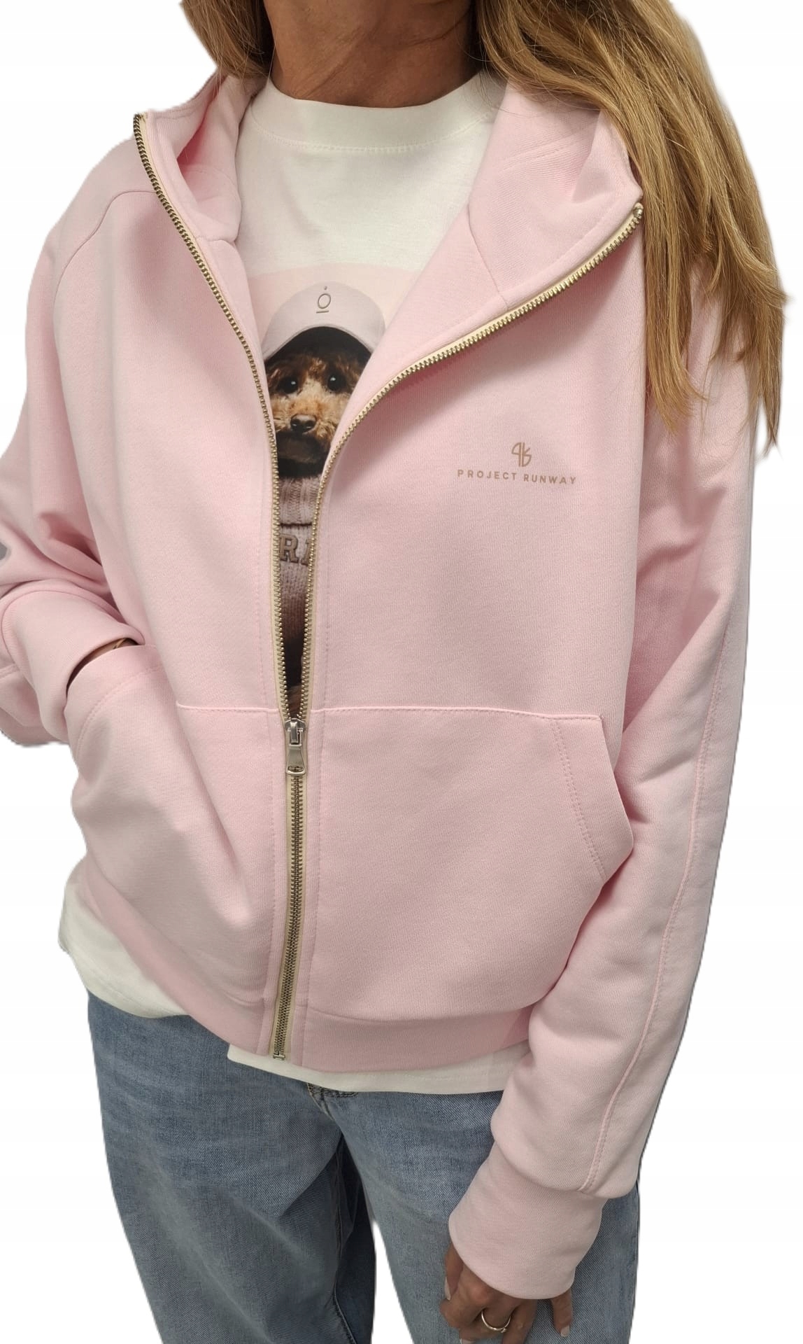 Lemonada Project Runway Tepláková Mikina s kapucí Růžová 38/M New