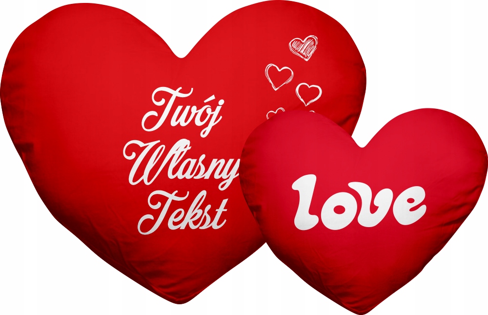 WIELKIE SERCE PODUSZKA Z NADRUKIEM IMIONAMI