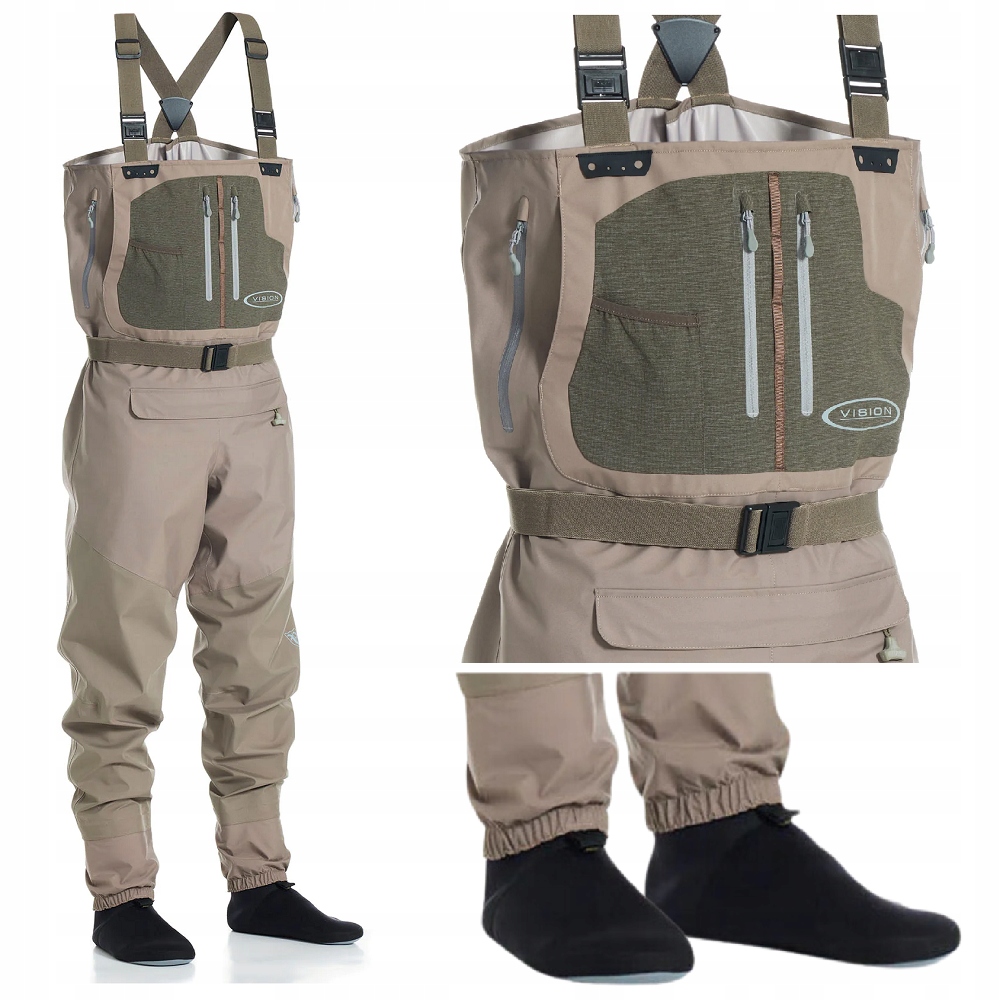 WODERY wędkarskie ODDYCHAJĄCE Spodniobuty Skarpety Vision Tool Relief ML