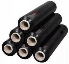 FOLIA STRETCH CZARNA 3KG X 6 SZT. DUZO FOLII !!!