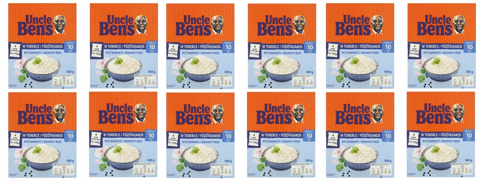 Levně 12 x 500 g rýže Uncle Ben's Basmati v sáčcích Karton