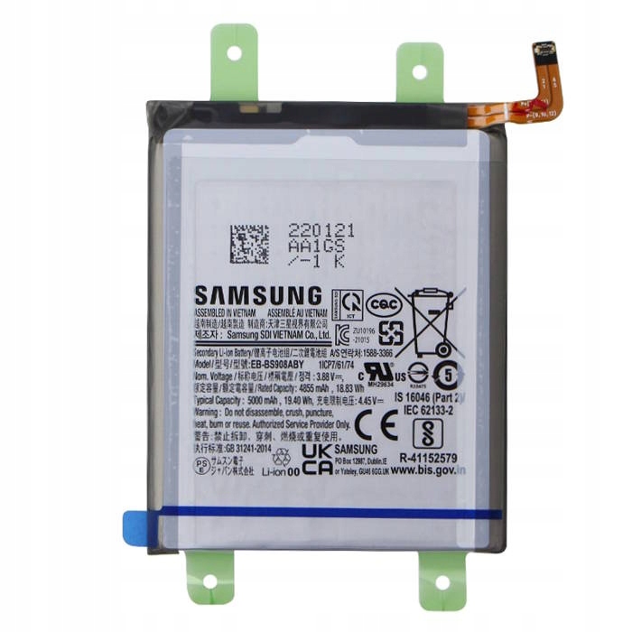 Originální Baterie Akumulátor Samsung S22 Ultra S908 EB-BS908ABY