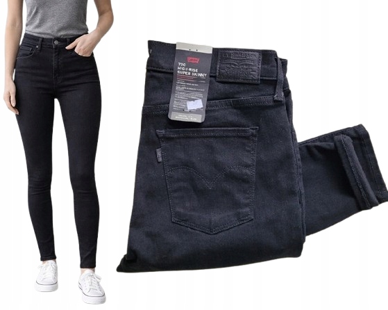 Levi's 720 High Rise Skinny W24 L28 24x28 Xxs černá