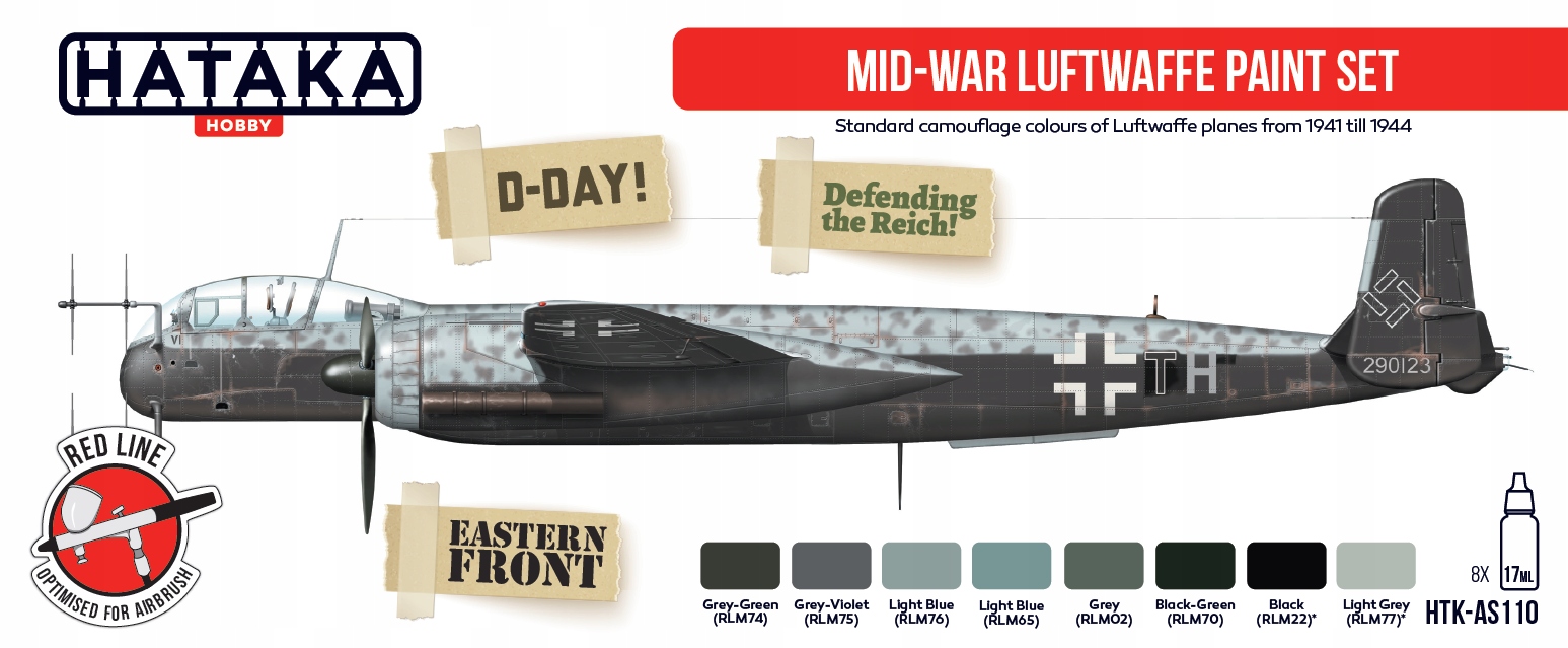 Hataka AS110 Mide-War Luftwaffe Paint Set