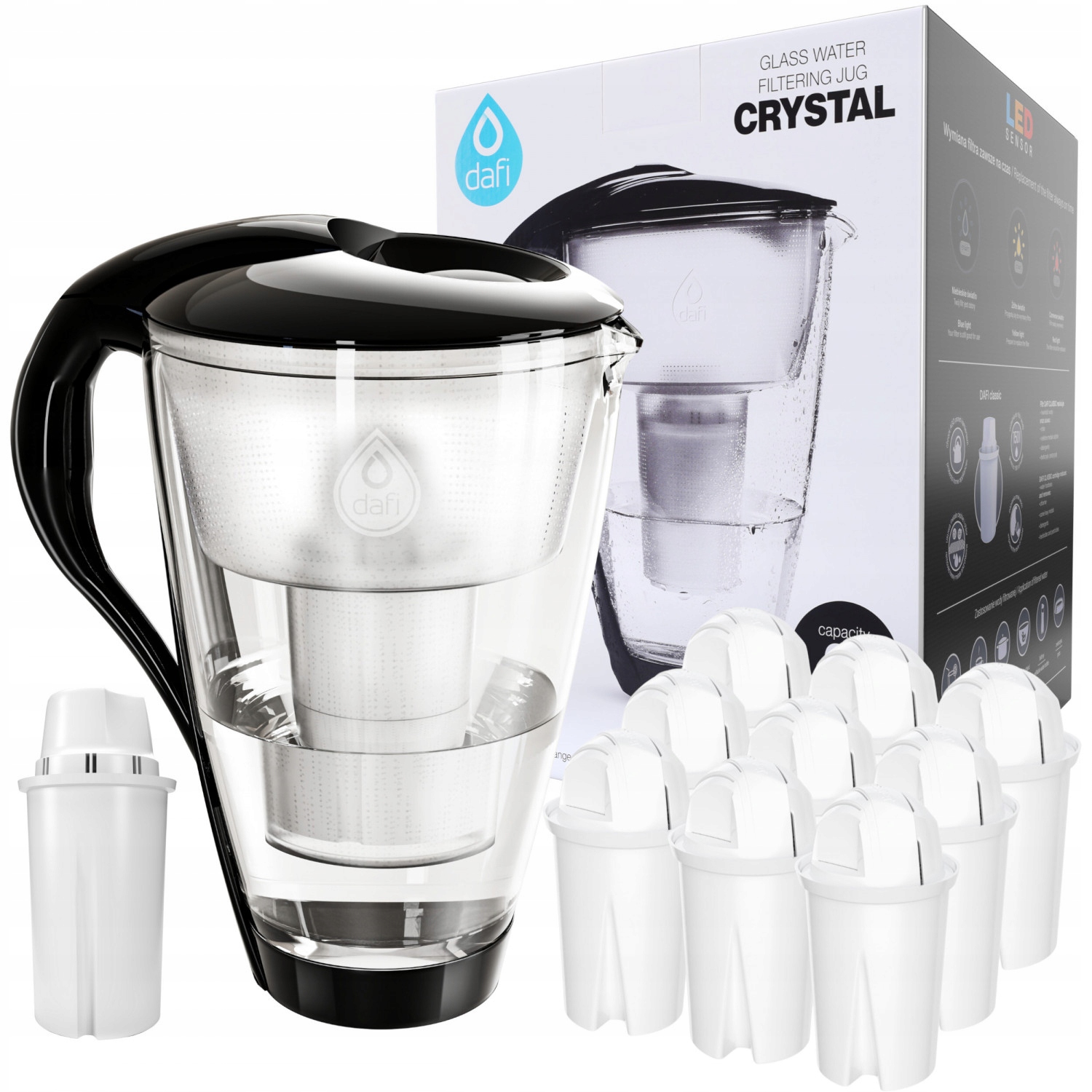 

Dafi Crystal Dzbanek Szklany Filtr 9x Wessper