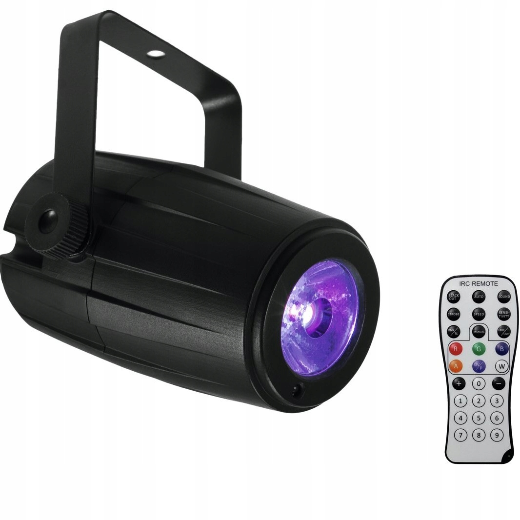 Bodový reflektor Eurolite Led PST-5 Qcl Spot Bk Rgbw s diaľkovým ovládaním