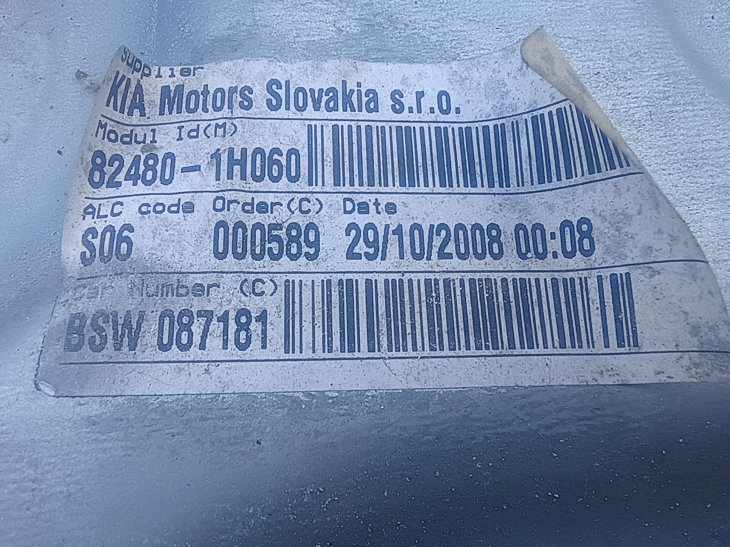 mechanism windows right front 82480-1H060 KIA CEED