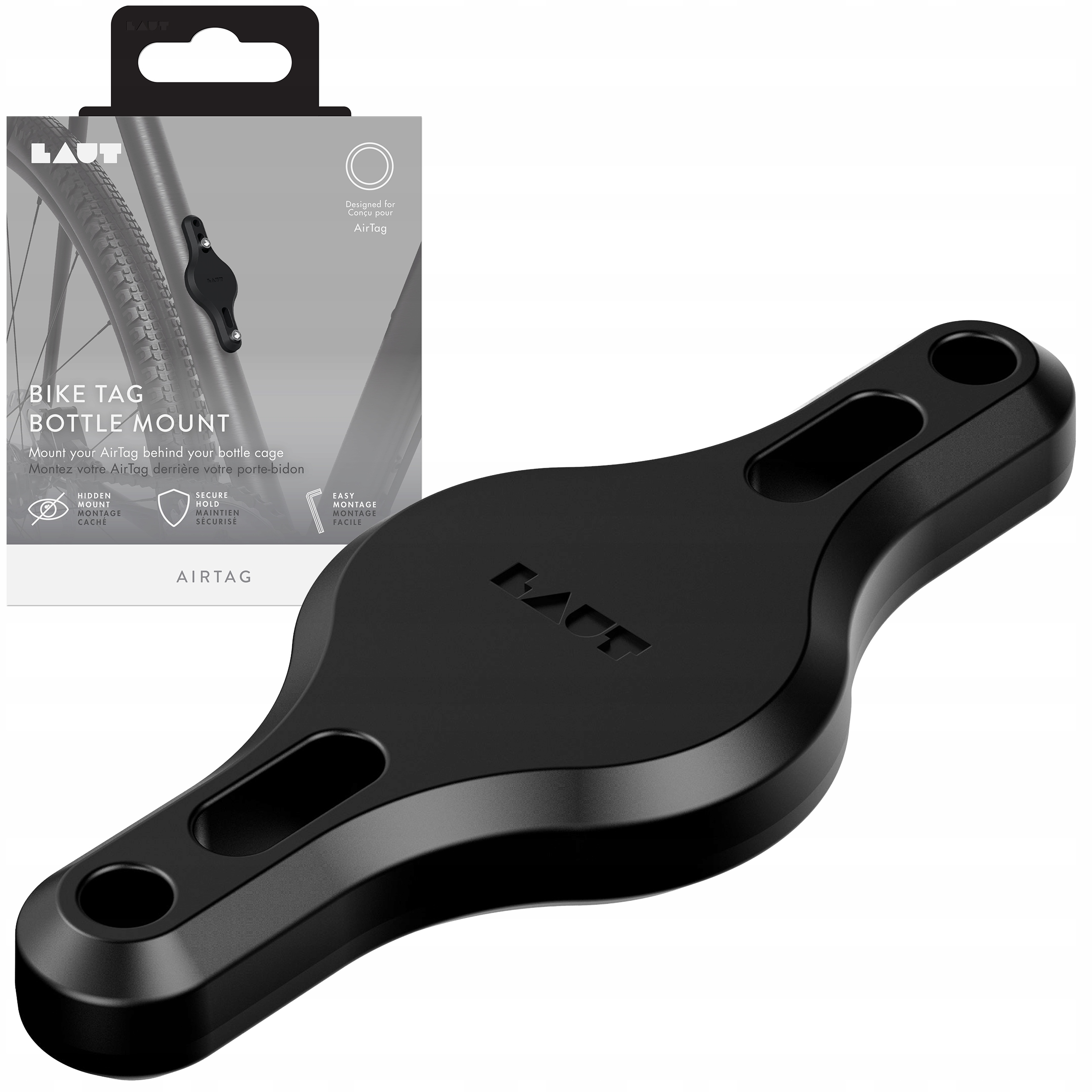 Laut Bike Tag Rowerowy Uchwyt do AirTag do Montażu pod Uchwytem na Bidon