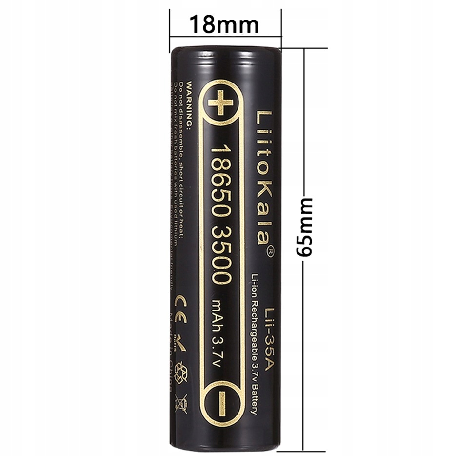 Bateria Akumulator ogniwo LiitoKala Lii-35A 18650 3500mAh 3.7V 37V Liion Marka LiitoKala