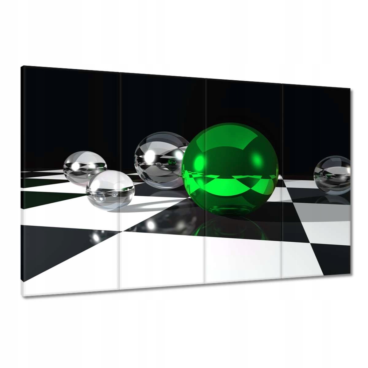 Obrazy 120x80 Zelená koule Šachovnice