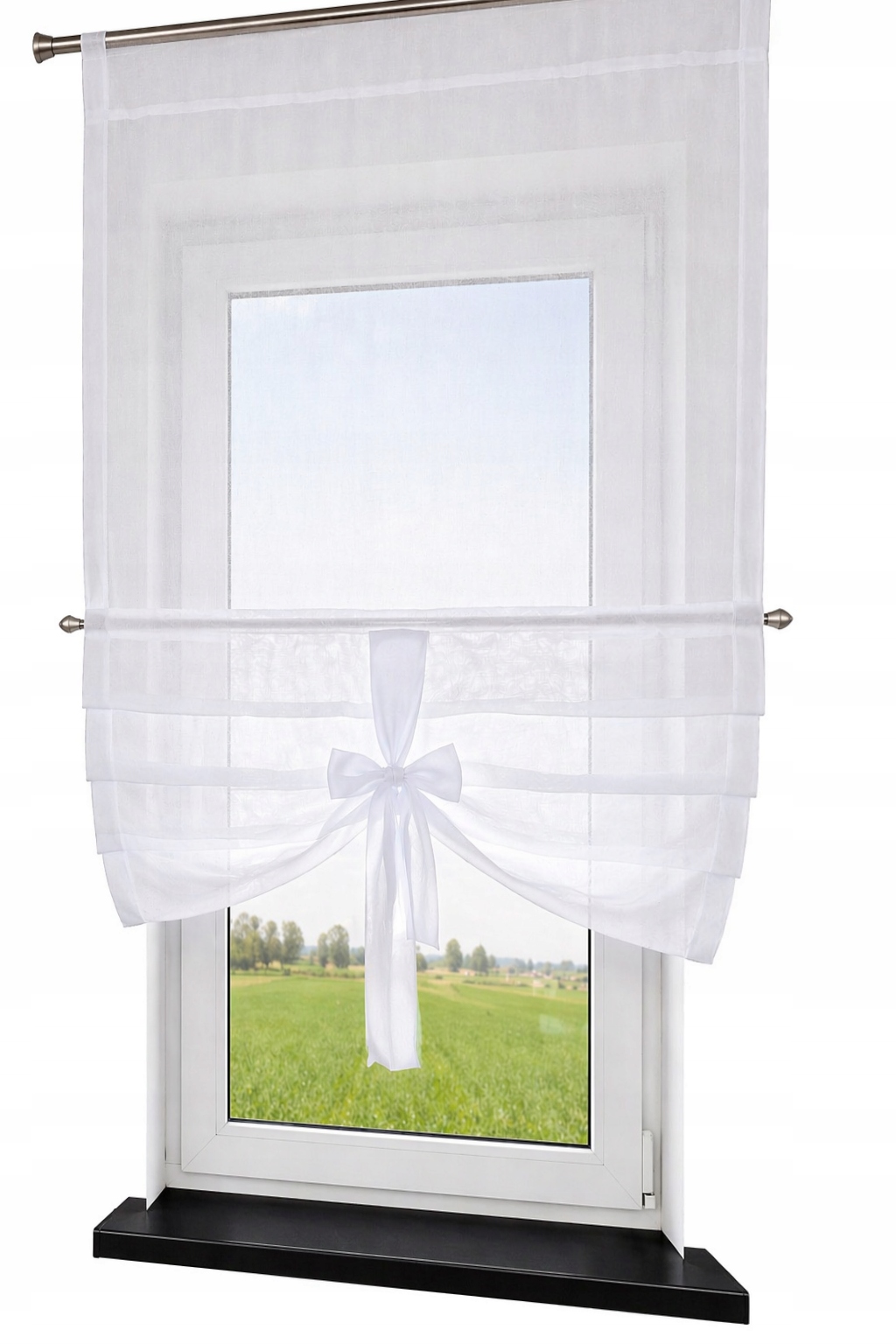 Záclona Roletka Panel Na Obrazovku Batyst Sable Bílá/krém Kuchyně Pokoj 70x120