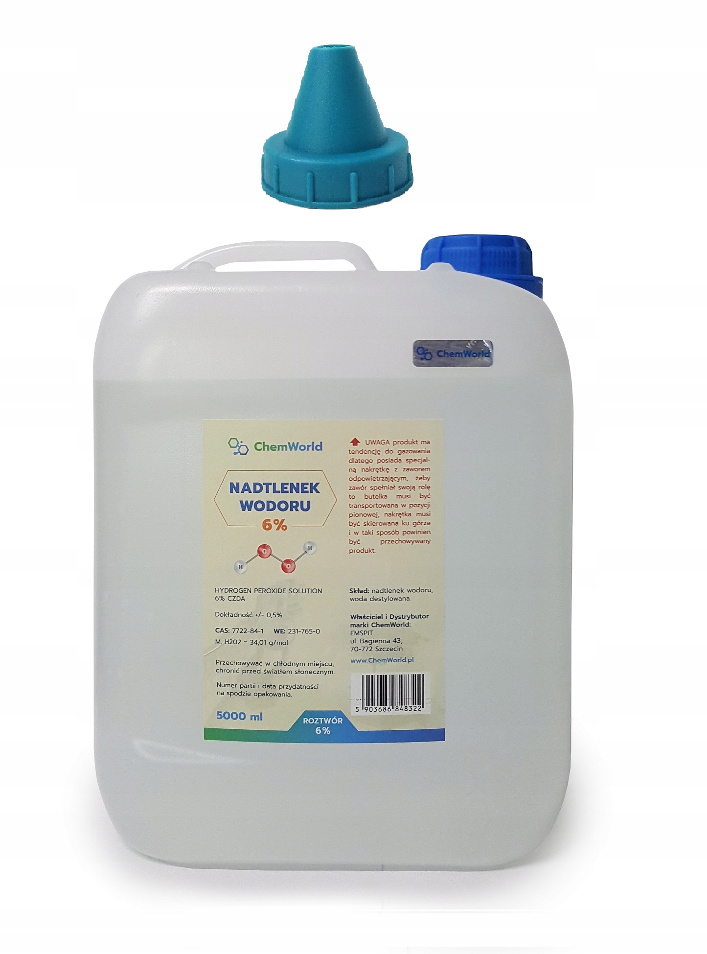 Nadtlenek Wodoru 6% - 5000 ml