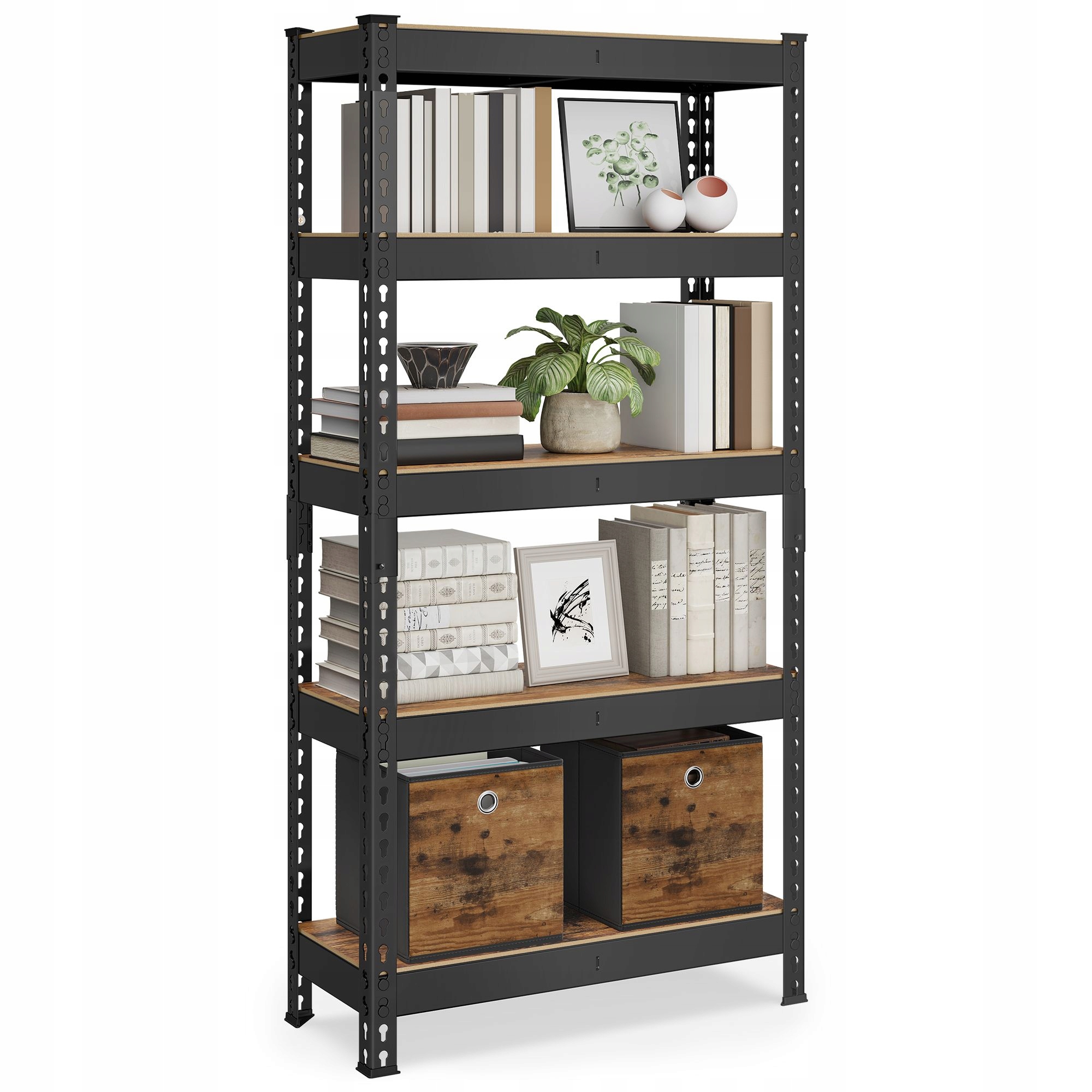 Kovový Skladový Regál Songmics 150 x 75 x 30 cm Černý