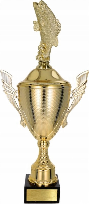 

Piękny puchar z figurką Ryby 34 cm +grawer