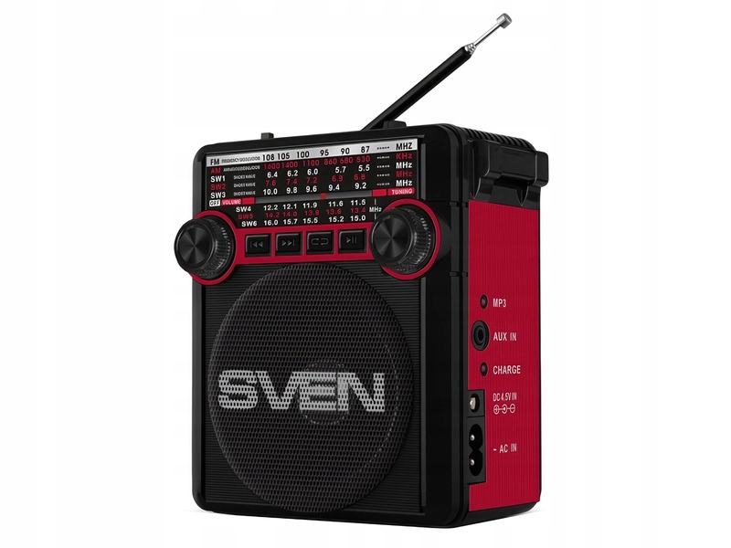 Radio SVEN SRP-355 Czarno-czerwony