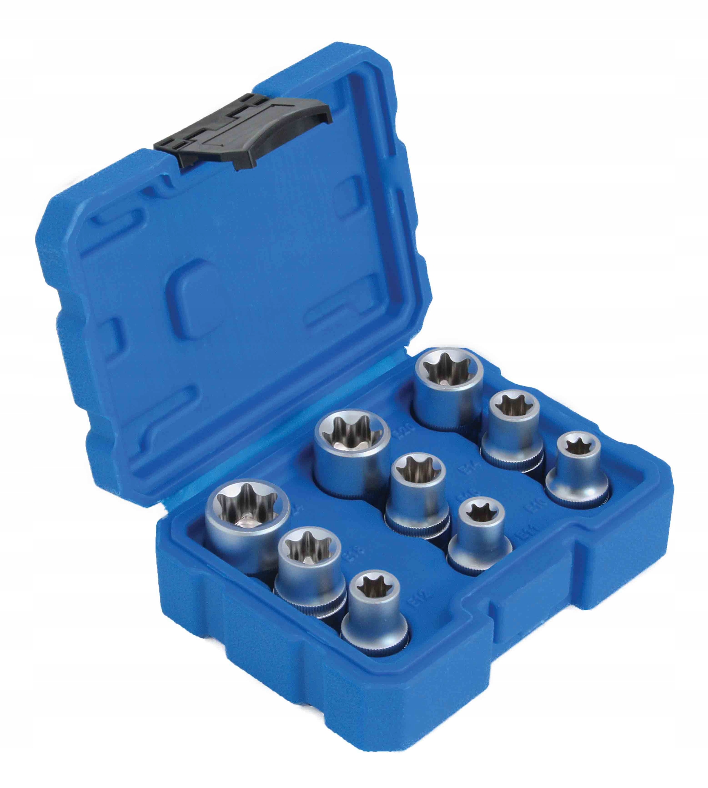 Klucze Nasadowe E-torx 1/2" – 9elem. Satra S-90278