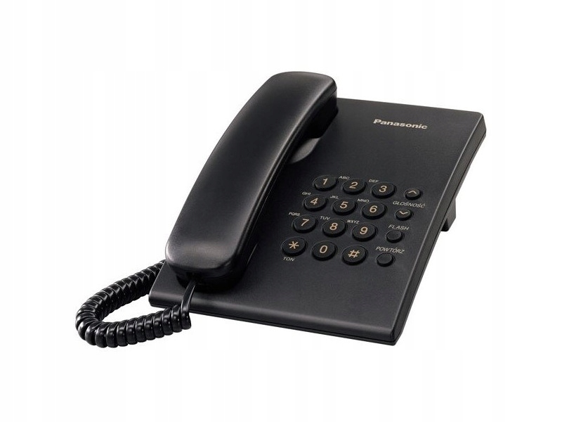 Telefon przewodowy Panasonic KX-TS500 black