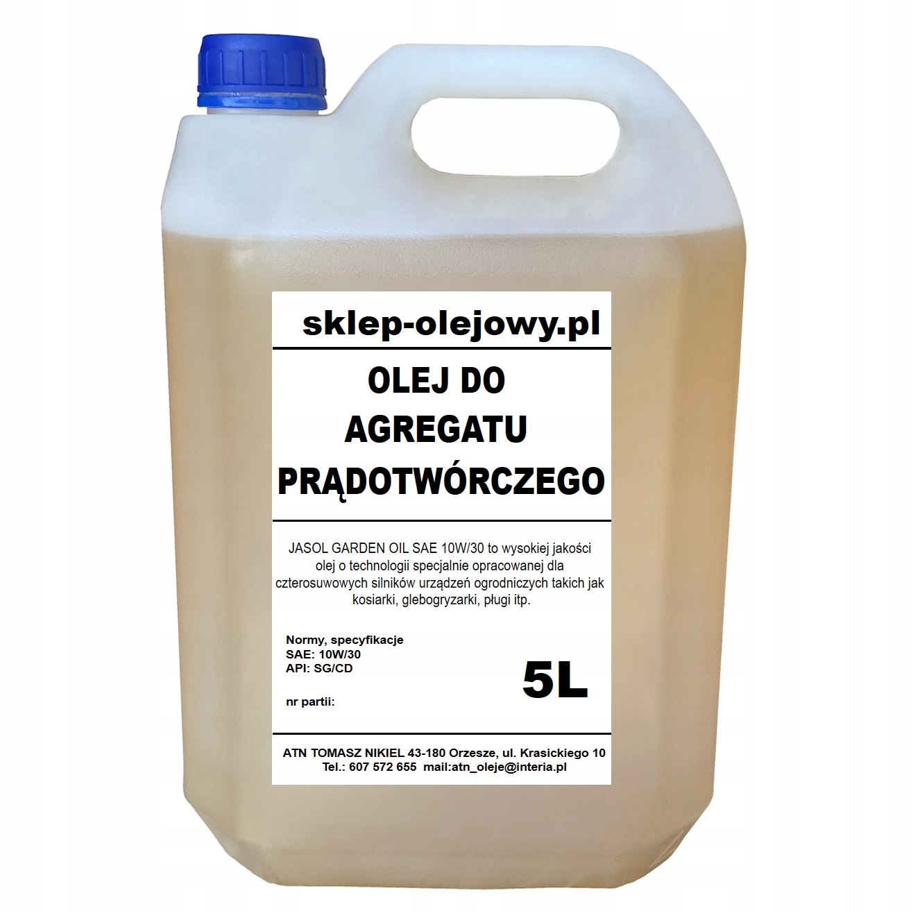

Olej Do Agregatu Prądotwórczego Sae 10W30 5 L