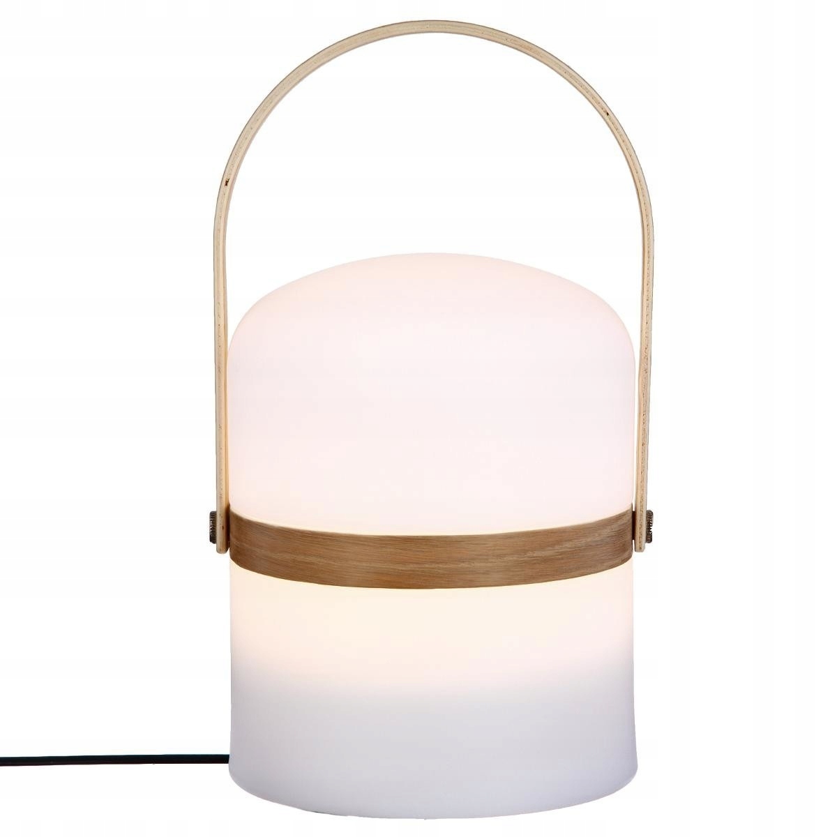 Stolní Lampa mléčná bílá Bambusový Držák Lampička Na Zavěšení